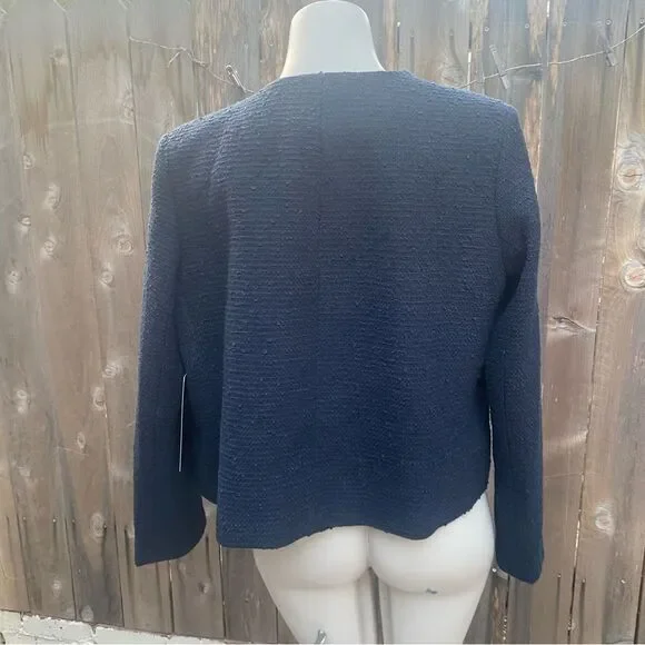 TUCKERNUCK Navy Tweed Marais Jacket size medium NWT - Picture 9 of 12